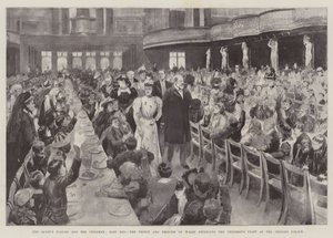 A királynő jubileuma és a gyerekek, East End, a walesi herceg és hercegnő a Népi Palotában rendezett gyermekünnepségen